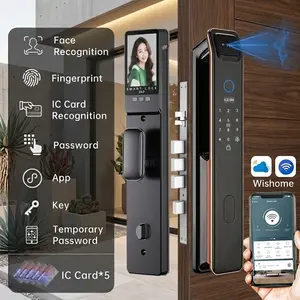 Wishome APP Remote Smart Door Lock, Digital Lock, Biometric Lock, Face and Fingerprint Recognition, Secure Home Access, Modern Security Solution, Easy Installation