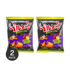 SAMYANG Buldak Spicy Chicken Chips - Japanese Version, 2 Pack, 55g Each, Havana Lime Flavor