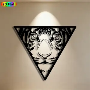 1pc Tiger Head Metal Wall Art,Tiger Head Statue Mural, Ideal Gift for New Year, Christmas, Animal Decor Enthusiasts, Weather-Resistant Metal Wall Decor Wall Sculptures, Perfect for Outdoor Fence & Indoor Wall Animal Art Enthusiasts