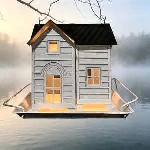 Solar Squirrel-Proof Bird Feeder, Metal Large Capacity, Automatic Daylight Lighting, New Garden Bird Watching Experience