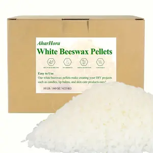 White Beeswax Pellets, 10LB Natural Organic Beeswax for Candle Making, Beeswax Pastilles for Skin Care DIY Creams, Lotions, Lip Balm and Soap Making Supplies