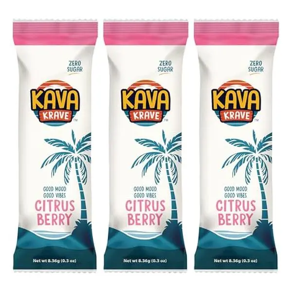 Kava Drink Sampler Mix | Kava Extract Powder - Alcohol Alternative 3 Pack | 3 citrus berry kava drink mix packets for calm focus, alcohol alternative social moments, mood support, and easy sampler use.