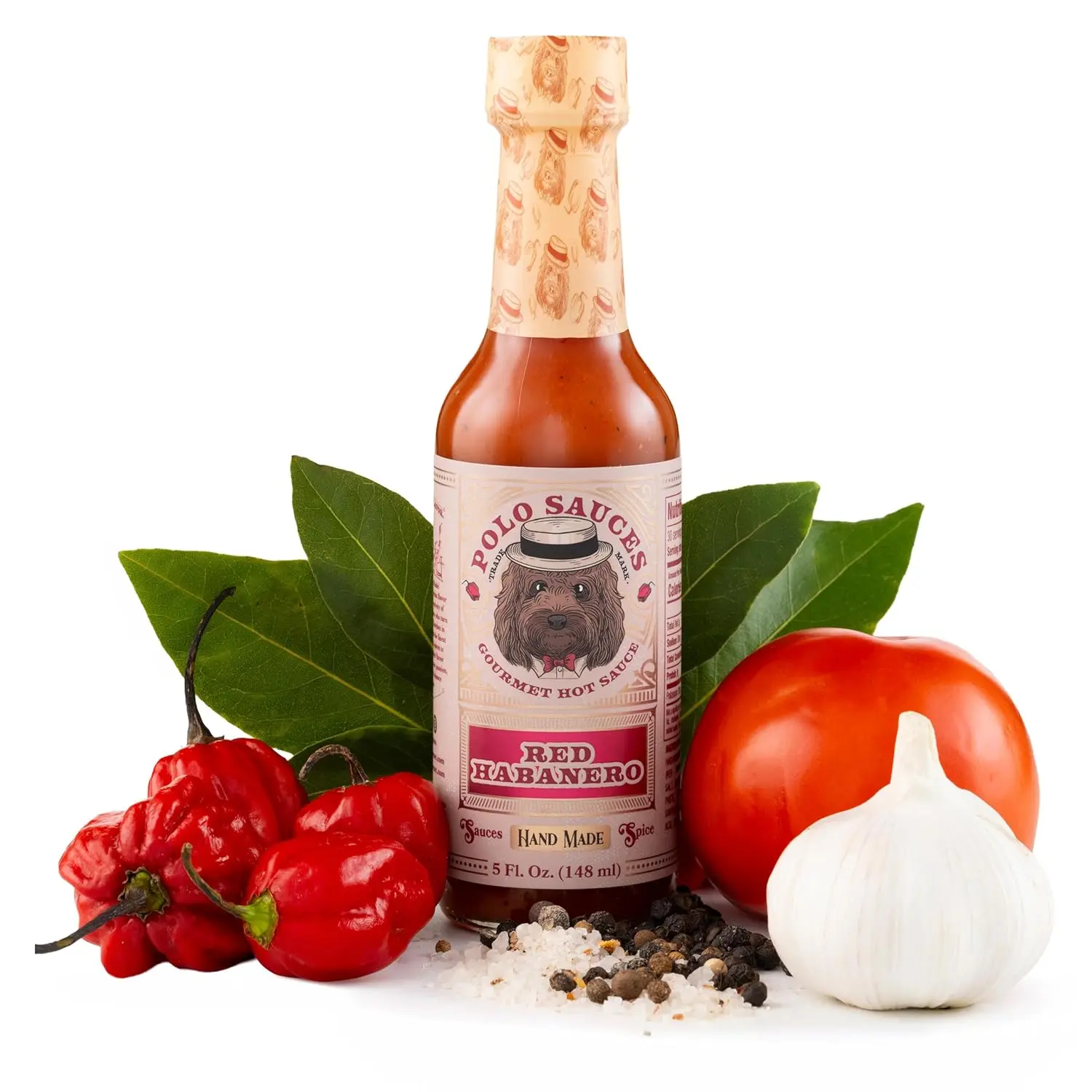 POLO Red Habanero Hot Sauce \u2013 Spicy Gourmet Sauce, Small Batch & Handcrafted in Florida, USA \u2013 Gluten Free & Vegan \u2013 5 fl oz