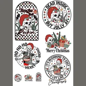 Jingle Bell Rock Christmas Mini DTF Transfers Gang Sheet 24.5" x 36" for DIY Direct to Film T-Shirt Graphic Transfers dtf transfer