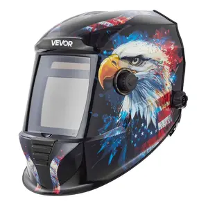 VEVOR Welding Helmet Auto Darkening, 3.66x 1.69 True Color Welding Hood, Solar-Powered Welder Mask 2 Arc Sensors, Shade 4/9-13 for TIG MIG ARC Weld Grinding - CRIUS Series (Yellow Flame Pattern)VEVOR Super Brand Day
