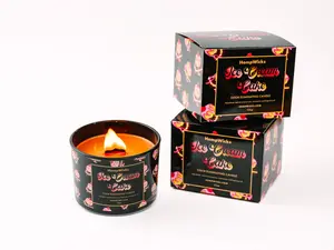 HempWicks Ice Cream Cake Odor Eliminating Candle Vanilla & Coconut Scented 12oz Tumbler with Natural Essential Oils & Clean Burning Wax