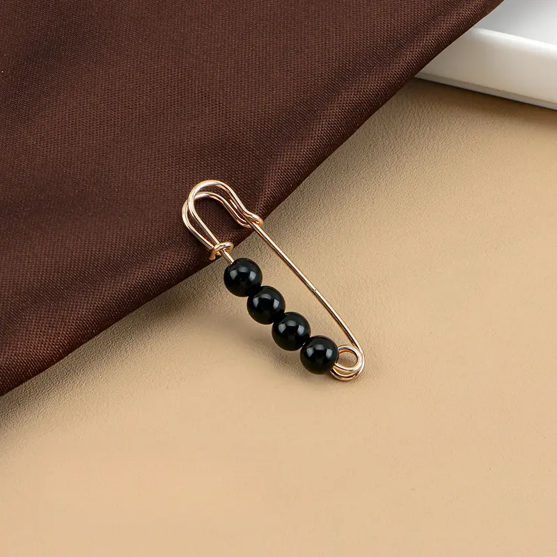 6#Four small beads 3.8cm (black)