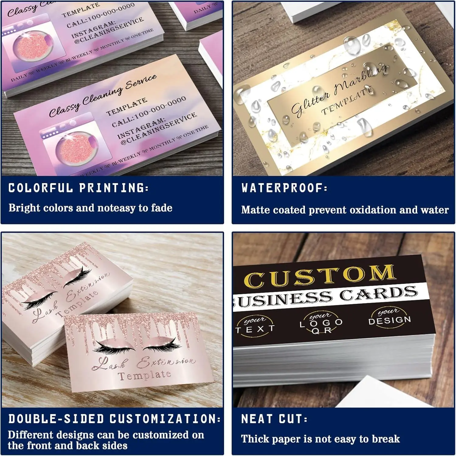 Custom Business Cards Customize with Logo QR Code Personalized Glitter Marbling Cards 1000 500 200 100 for Small Business Double-Sided Printing Custom Business Cards Customize with Logo QR Code Personalized Glitter Marbling Cards 1000 500 200 100 for Small Business Double-Sided Printing