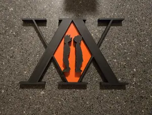 Hunter × Hunter "Gon & Killua" 3D-Printed Desk Sign PLA Material Black Base Orange Accents Anime Fan Decor Collectible