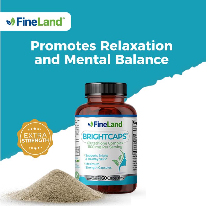 FineLand Brightcaps Glutathione Complex 1100 mg Per Serving, Supports Bright & Healthy Skin, Maximum Strength Capsules gummy  hair Healthcare Fitness