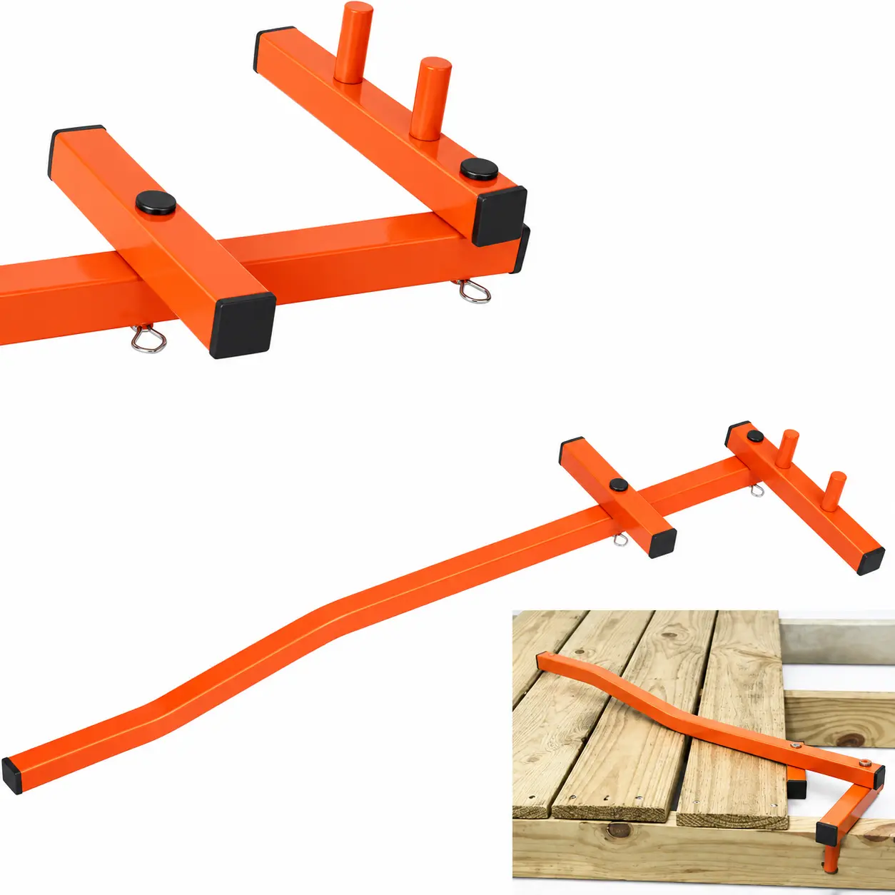 Decking Straightening Tool Deck Board Bender Straightener Bending Carbon Steel Srtaightener 66CM/26In Weight 1.3KG Universal Wood Universal