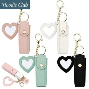 4-Pack PU Leather Chapstick Holder Keychain with Mirror – Portable Lipstick & Lip Balm Organizer, Travel Makeup Storage Pouch for Women & Girls magnetic phone Smartphone Dual Camera and MP3 Player Pre-installed Battery Operated Outdoor Tree key body