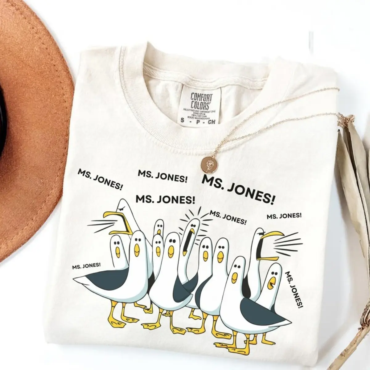 Comfort Colors Custom Seagull Teacher TShirt, Funny Teacher Tee, Personalized Appreciation Gift