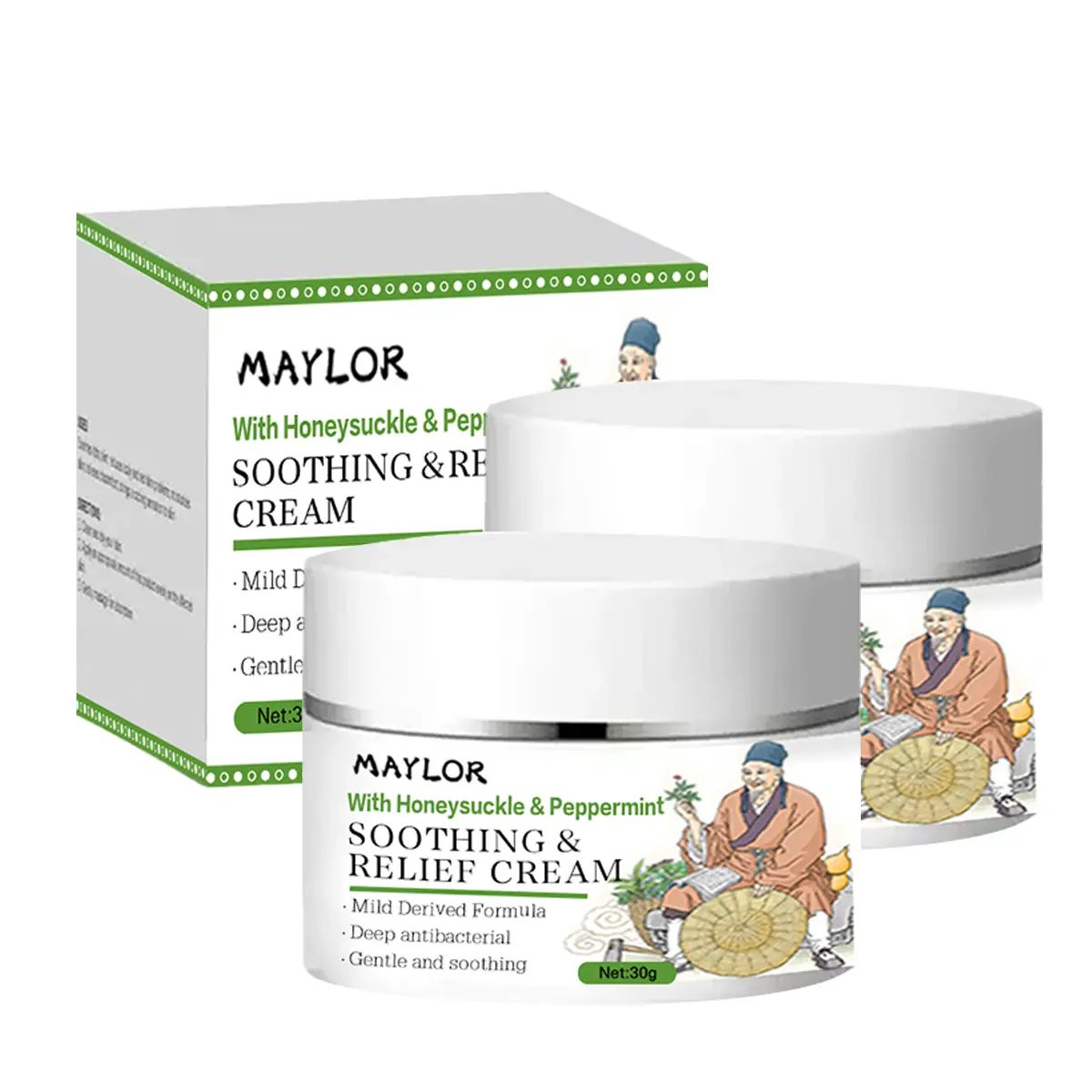 Soothing Skin Improvement Cream - Gentle Herbal Moisturizer for Lightweight Moisture, Daily Care for Sensitive & Normal Skin, 30g (1.06oz)