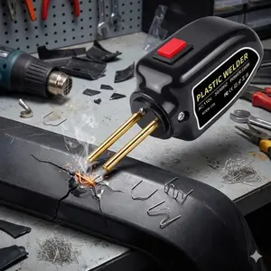 Heavy-Duty Bumper Plastic Welding Gun Kit - Handheld Plastic Welder, Professional Auto Body Repair Tools, 200 Nails High-Precision Electric Welding Set for DIY Car Fix, Industrial-Grade Metal Restoration Equipment
