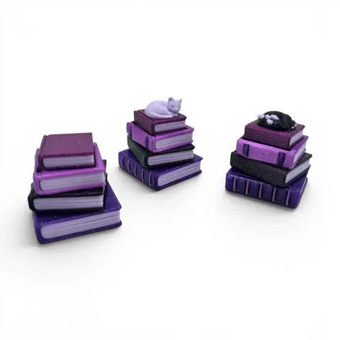 3D Printed Fidget Clicker Book Stack with several color and style options