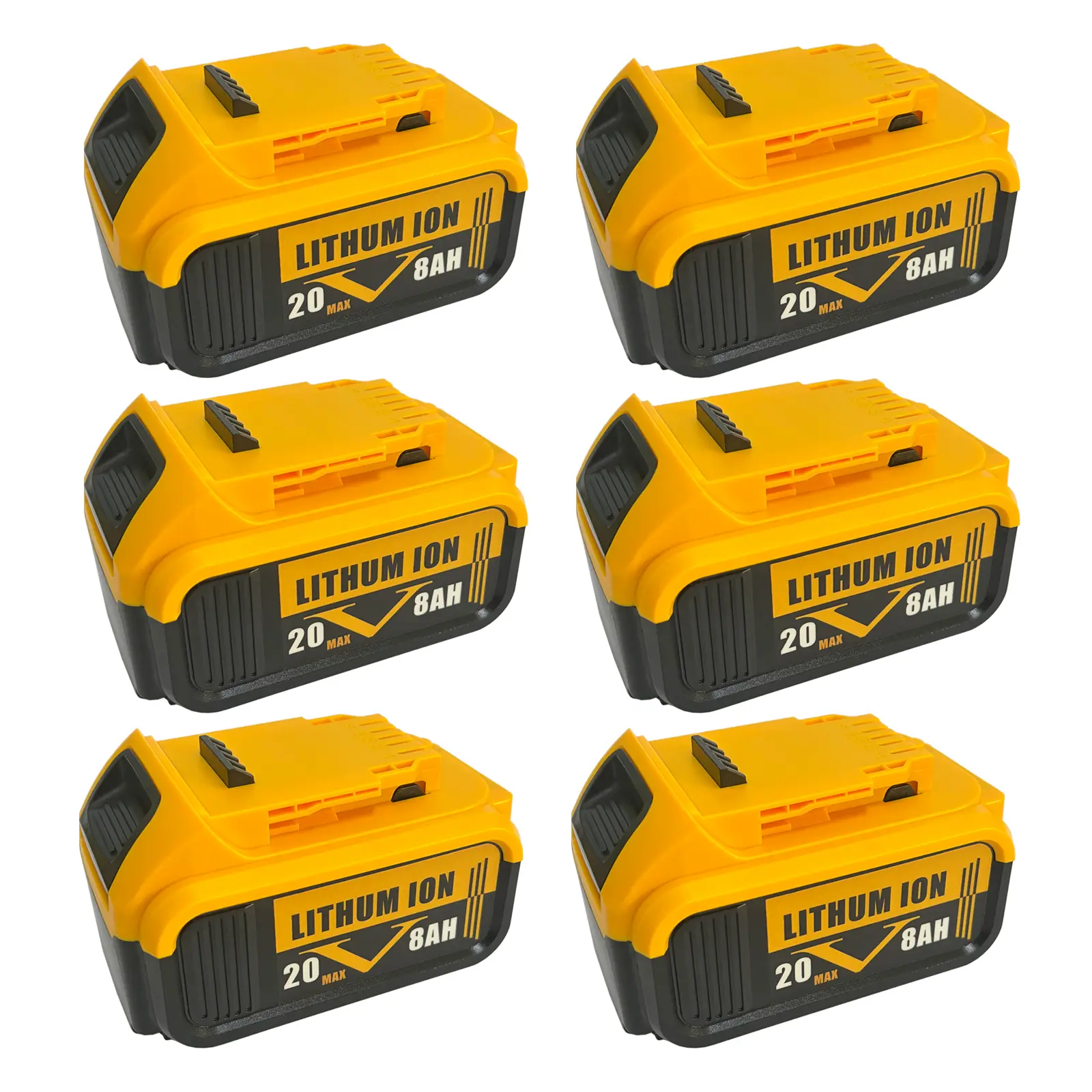 8000mAh 20V MAX Lithium-Ion Battery Replacement, High Capacity, Compatible with Dewalt 20V Power Tools DCB200/DCB208/DCB206/DCB205/DCB204 Series