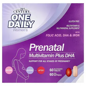 21st Century Prenatal Multivitamin Plus DHA, 2 Bottles, 60 Tablets / 60 Softgels