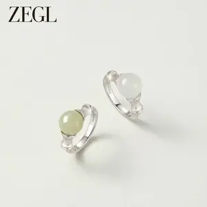 ZEGL 14K Gold-Plated Crystal Ring - Healing Crystal Bead Jewelry for Protection and Well-being, Hypoallergenic, Unisex, Christmas Gift, Mother's Day, Father's Day, Valentine's Day, Birthday, Anniversary Gift, Jewelry Gift
