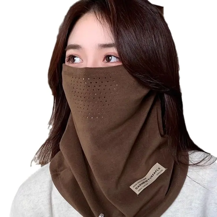 ThermoWeave Pro Monochrome Thermal Face Mask - Windproof, Thick Neck Warmer with Jacquard Detailing, Anti-Haze Sporty Face Covers for Adult Biking (32x35cm), Ideal for Employee Benefits