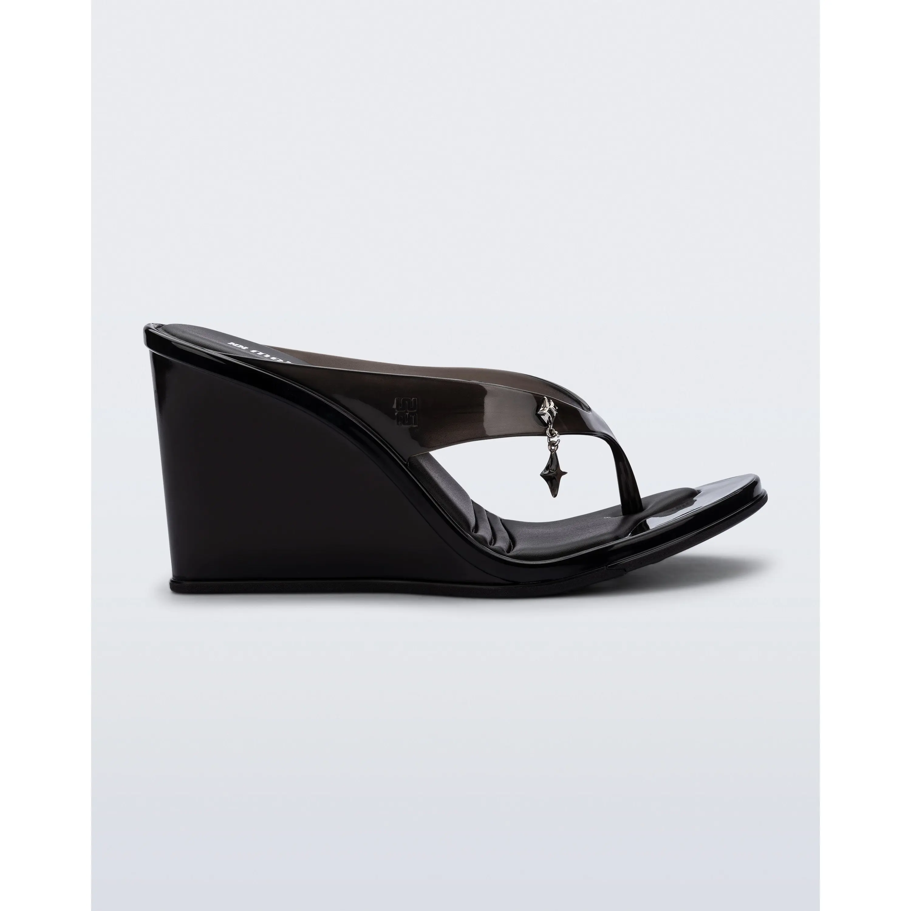 Melissa Nabeela Wedge Sandals with Transparent Heel and Starry Design Melissa Nabeela Wedge Sandals with Transparent Heel and Starry Design