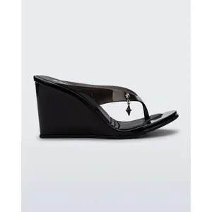 Melissa Nabeela Wedge Sandals with Transparent Heel and Starry Design