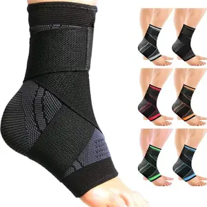 Adjustable Compression Ankle Brace | Ankle Support for Sports, Running & Injury Recovery