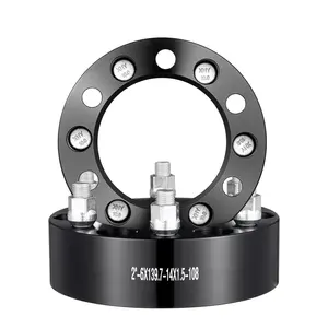 Father's Day Gift VEVOR 2" 6"x5.5" Wheel Spacers Wheel Adapters 6 Lug Forged Spacer 4 PCS Black