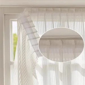 Vertical Blinds Self-Adhesive Semi-Blackout Curtains, Easy Installation No Drilling, Anti-Mosquito Breathable Design for Bedroom & Living Room