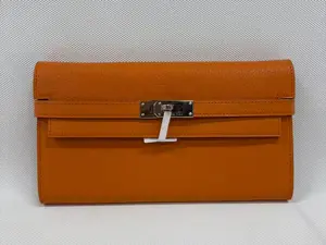 Pre-owned HERMÈS leather wallet Hermes Kelly Chevre come with og box【BF 12Z】