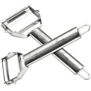 Julienne and Serrated Stainless Steel Peeler - Set of 2