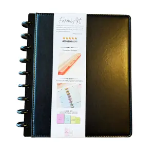 Discbound Notebooks Letter Size 75 Sheet Narrow Ruled PU Leather