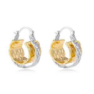 Milan Chiva 14K Gold Plated Small Huggie Dangle Hypoallergenic Earrings for Women Lightweight Trendy Heart Dainty Jewelry with Elegant Design