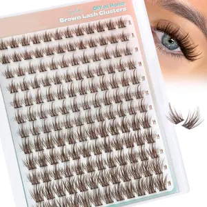 132 Pcs Fluffy D Curl Eyelashes, Mixed Length 10-16 Mm, Natural Look, Personal Use DIY Lash Clusters, No Flammable Liquid, Individual Lash Extensions