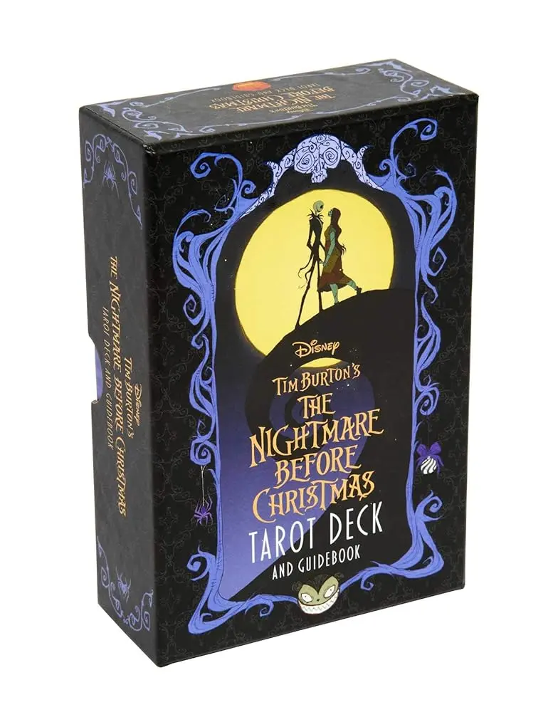 The Nightmare Before Christmas 78-Card Halloween Illustrated Tarot Deck with Guidebook, Spooky Charm for Easy Readings, Perfect Gift for Horoscopes Enthusiasts, Illustrated Cards