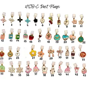 Charm Plug for Electronic Devices with Free Letter Charm Add-On | Cute Accessories | Phone & Kindle Accessories