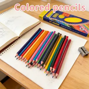 24-Piece Advanced Color Pencil Set, Vibrant Colors, Lightweight, 2mm Lead Core, Ideal for Drawing, Sketching, Calligraphy, Art, Wide Applicability