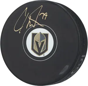 Carter Hart Vegas Golden Knights Autographed Hockey Puck - Fanatics Authentic Certified