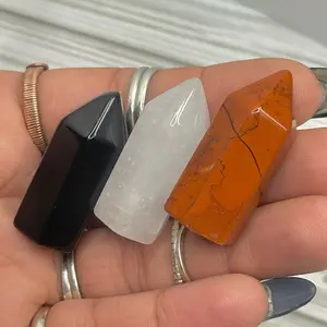 Clarity, Passion, Protection, & Discipline Power Tower Kit~Red Jasper, Clear Quartz, Obsidian