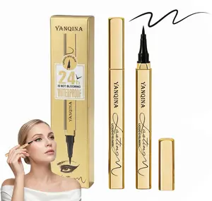 YANQINA Waterproof Liquid Eyeliner - Smudge-Proof, Makeup Long-Lasting Eyeliner Pencil for Women-Black, Smooth, Quick-Drying