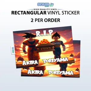 TRIBUTE TO AKIRA TORIYAMA rectangle vinyl sticker