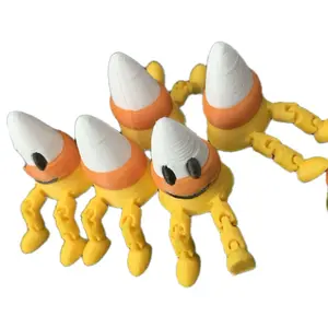 Candy Corn Army - Articulated Candy Corn Fidget- Candy Corn Fidget Toy – Cute 3D Printed Fall toys – Thanksgiving Gift – Candy Corn Desk Toy – Stress Relief – Autumn Decor