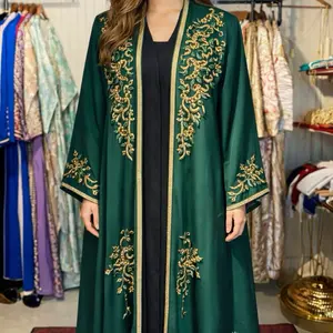 Beautiful Handmade Arabian Dubai Eid Abaya kimono, Wearable Artistry