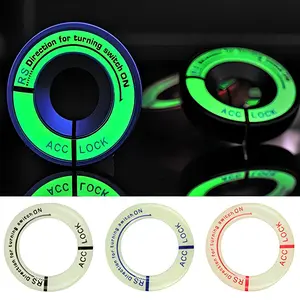 New 2026 Car Ignition Switch Night Luminous Stickers Rings Key Car Motorcycle 3D Decal Decoration Fluorescent Stickers Auto Accessories car decor accessories