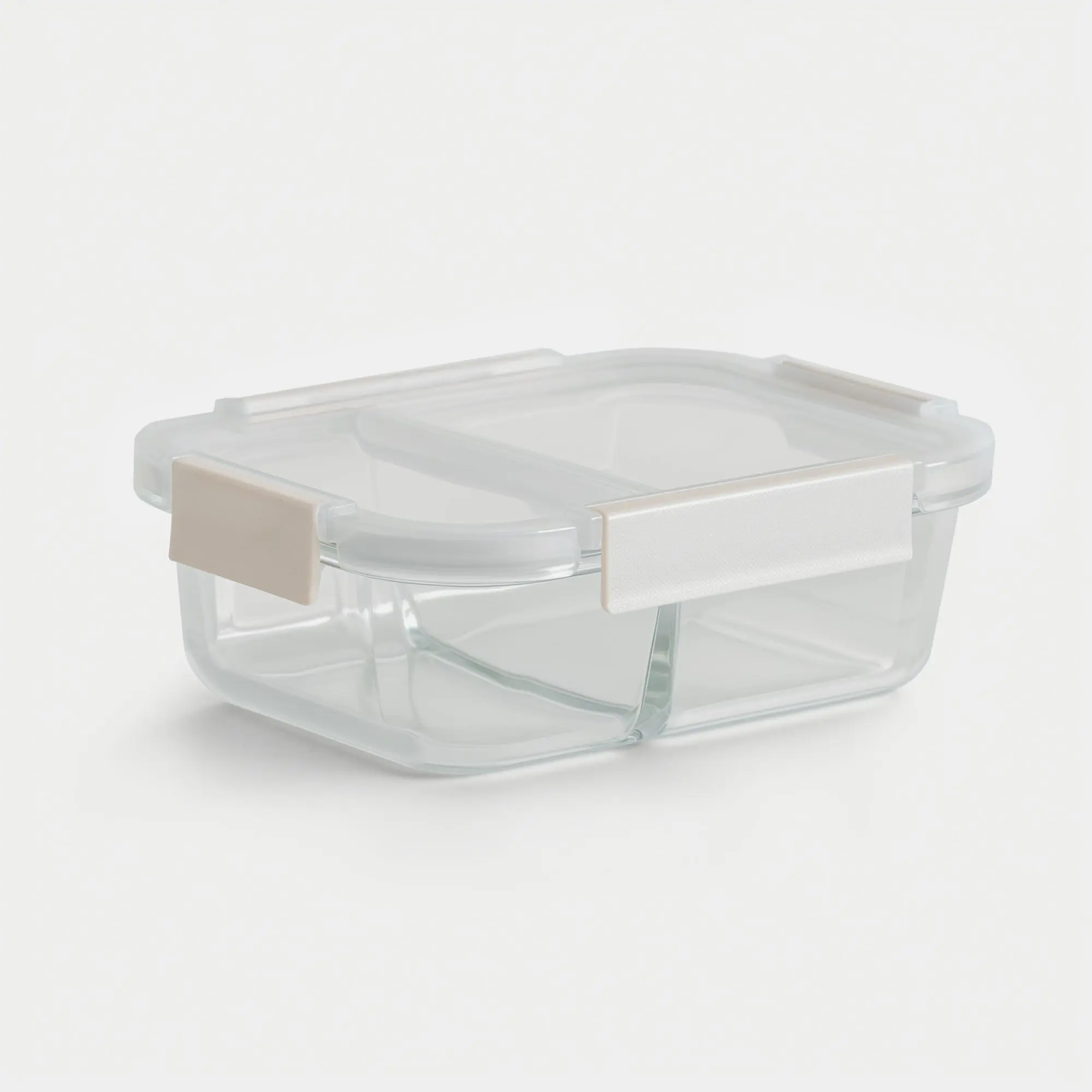 Glass Bento Box - Divided (Vanilla)