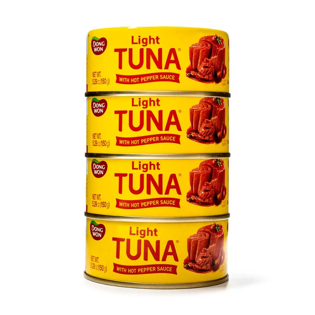Dongwon Canned Light Tuna with Hot Pepper Sauce 4pk
