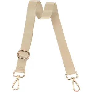Wide Shoulder Strap, 2.5cm Adjustable Purse Strap Replacement Crossbody Strap for Shoulder Bag Handbag, Light Gold, Light Gold Pull Core Buckle