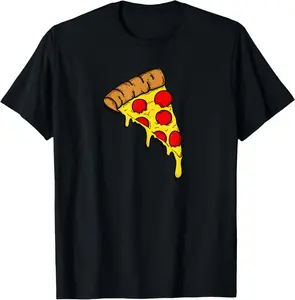 100% Cotton Cheesy Pizza Slice Cool Foodie Fast Food Lover Tshirt Tee T-Shirt