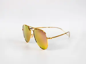 Pilot Retro Luxury Woman Sunglasses for Outdoor Activities - Black Frame Metallic Pink-Gold Polarized UV400 Anti-reflection