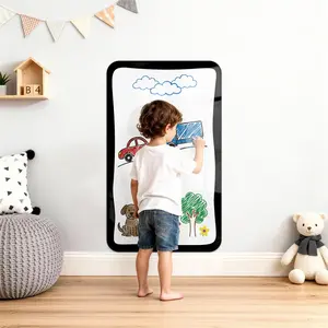 Square Magnetic Whiteboard Film with Self-Adhesive Backing, Smooth Writing and Erasing for Clear Notes, Ideal for Any Wall Surface, Portable Wipeable Board